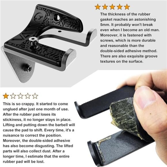 Single Olympic Barbell Hanger,Garage Gym Bar Wall Rack,Vertical Barbell Mount - Picture 3 of 7